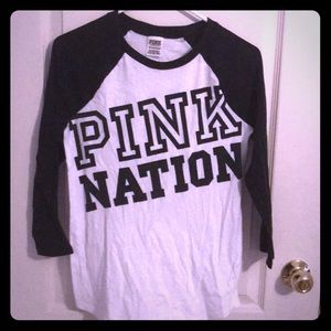 PINK baseball tee